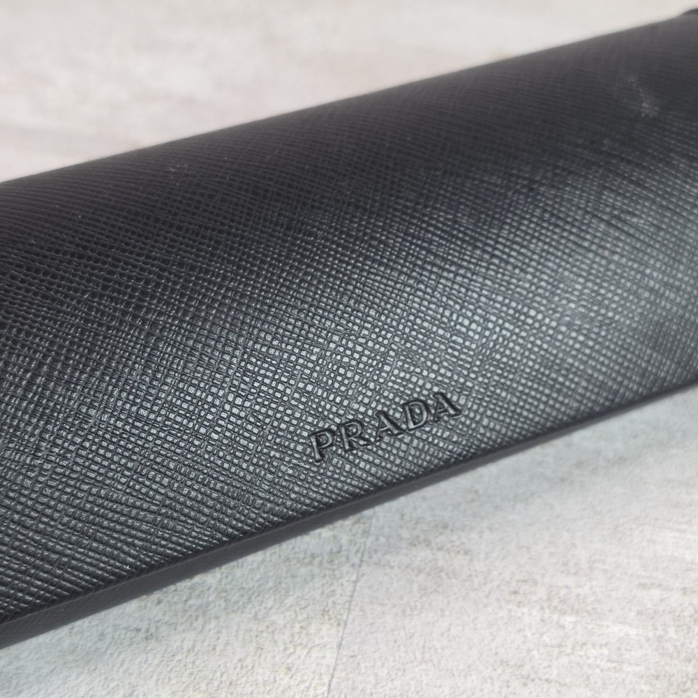 Prada Black Saffiano Leather Hard Shell Glasses Case Only